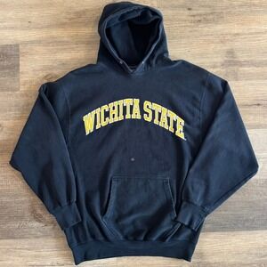 VTG Steve‎ & Barry's Wichita State NCAA Hoodie Sweatshirt Black Large